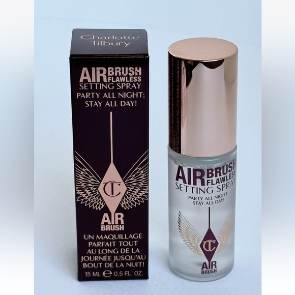 NEW Charlotte Tilbury 4 Piece Magic Cream Mascara Lip Blur Setting Spray Pouch - Picture 3 of 16